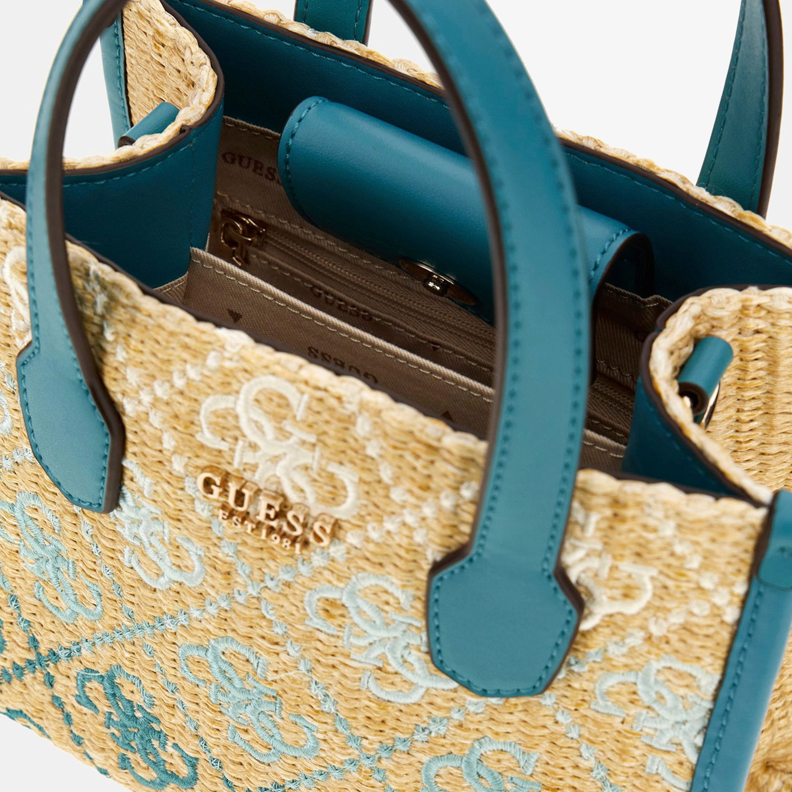 Guess Silvana 2Mp Tote Picnic Mini Tote Kadın Renkli Tote