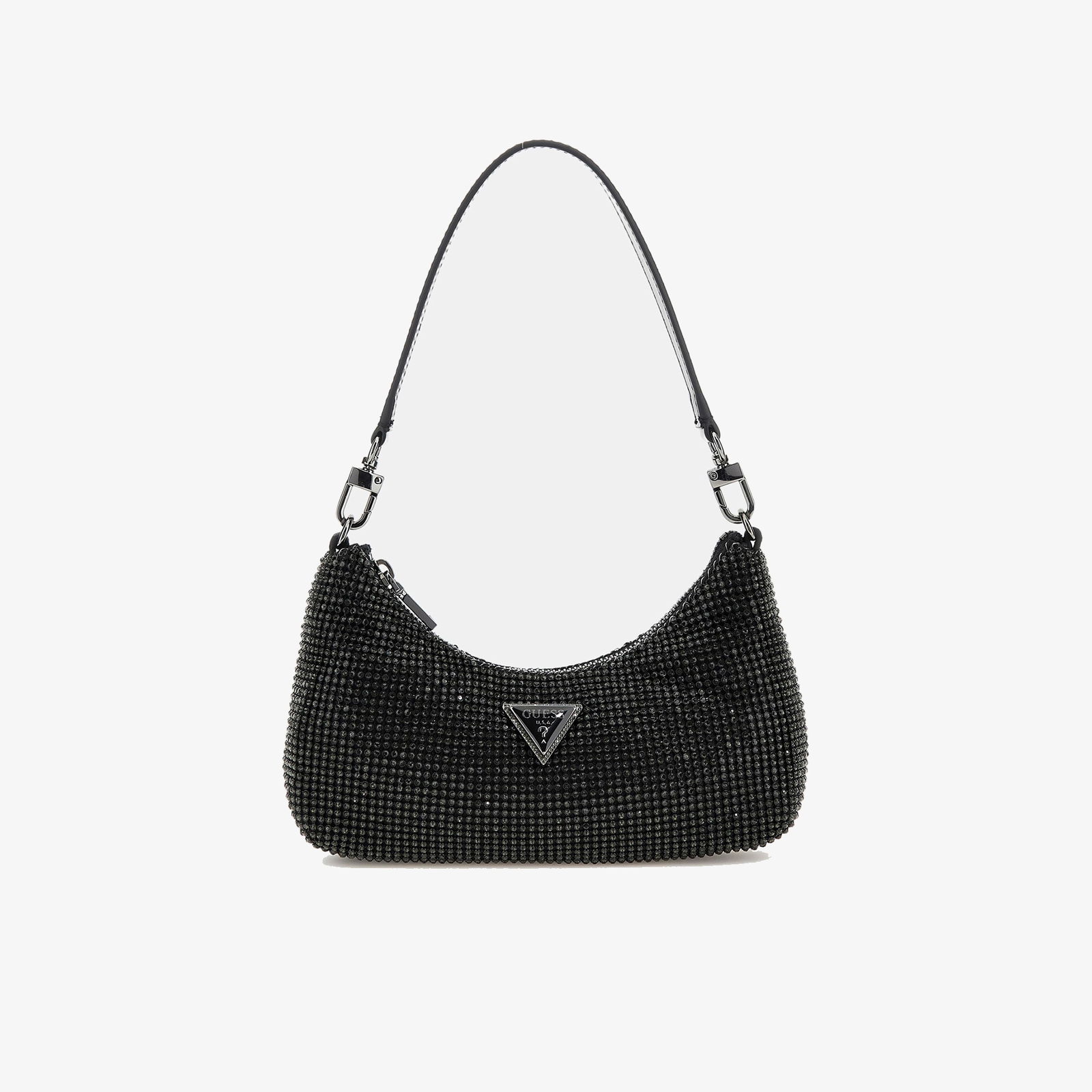 Guess Zalina Flap Clutch  Mariana Top Zip Shoulder Bag Kadın Siyah El Çantası