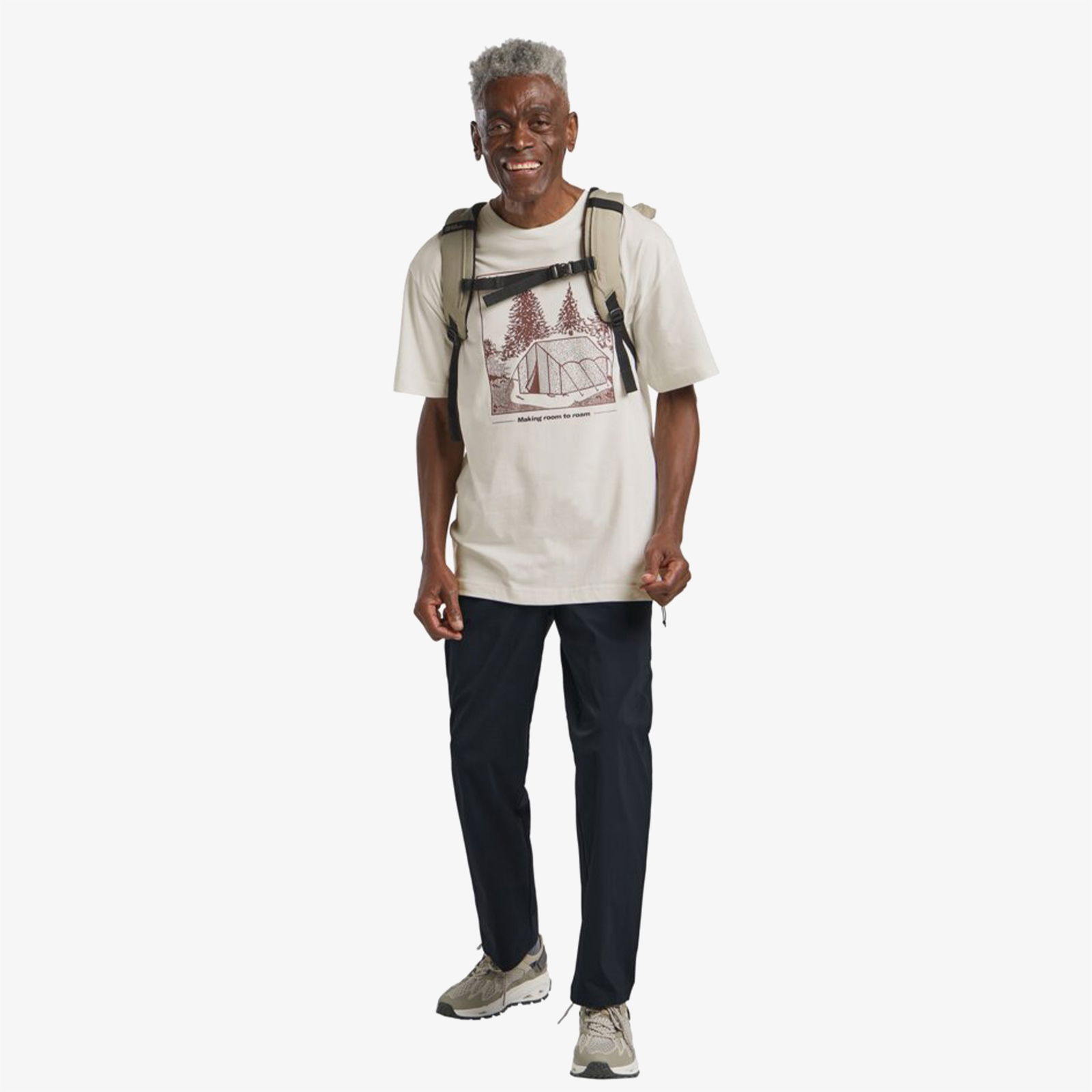 Jack Wolfskin Freeroamer  Erkek Beyaz T-Shirt