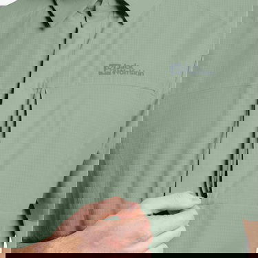  Jack Wolfskin Vandra S|S Shirt  Erkek Yeşil Gömlek