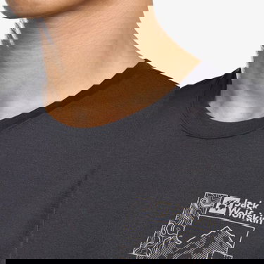  Jack Wolfskin Vonnan Graphic T M Erkek Siyah T-Shirt