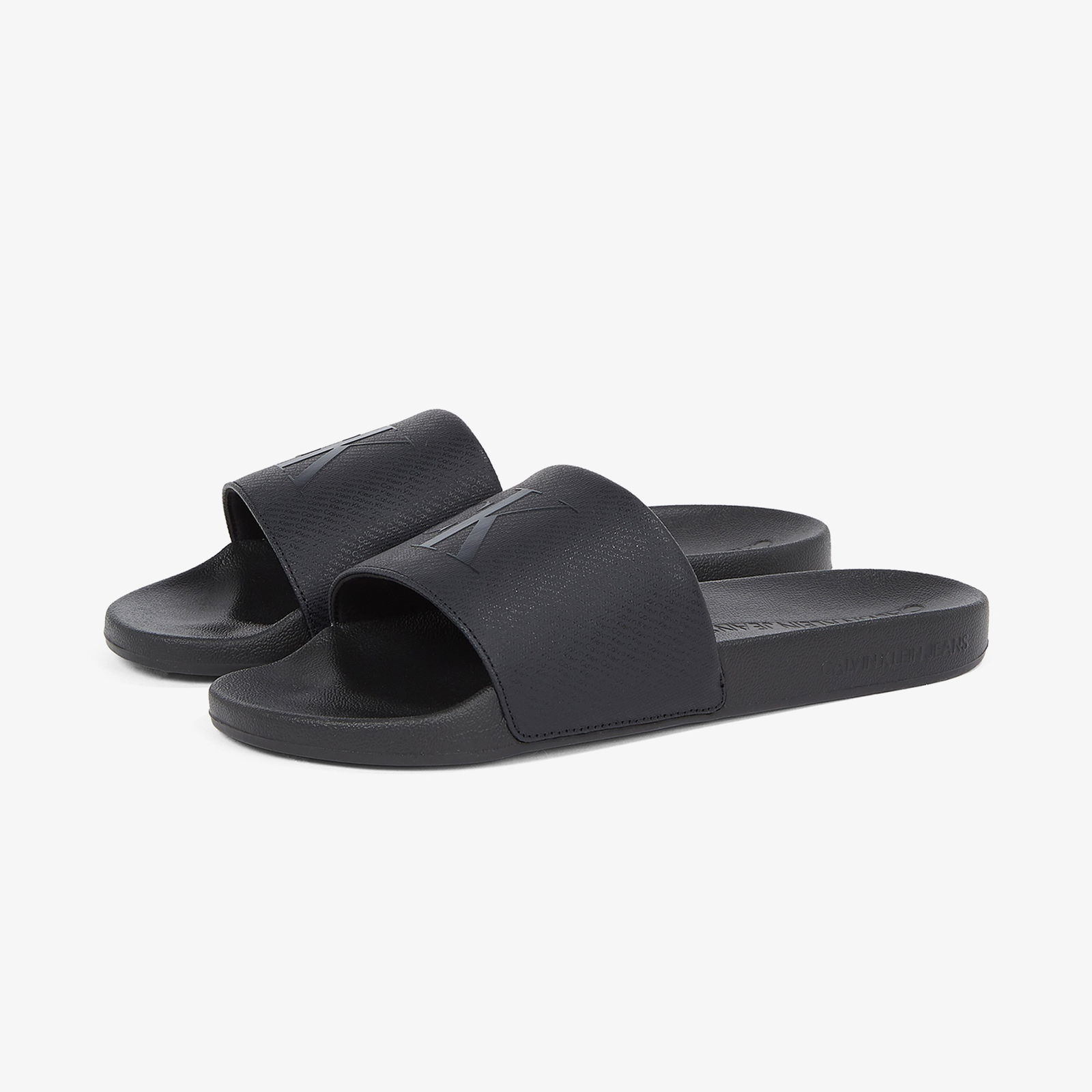 Calvin Klein Slide Aop Print Erkek Siyah Terlik