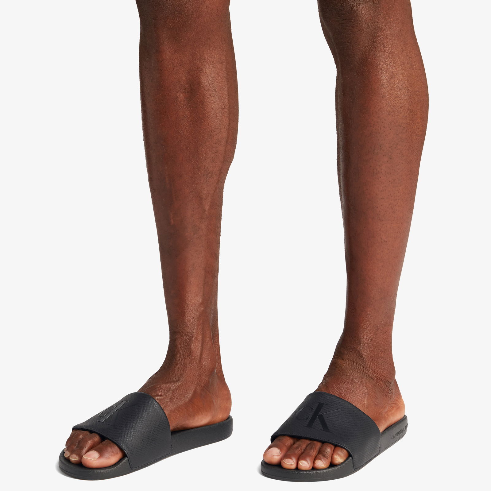 Calvin Klein Slide Aop Print Erkek Siyah Terlik