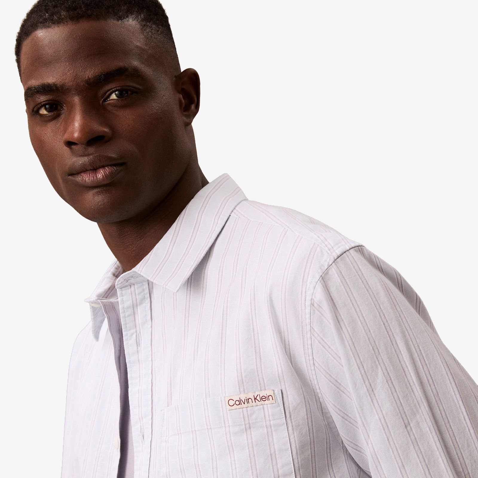 Calvin Klein Ls Stripe Oxford Relaxed Erkek Renkli Gömlek