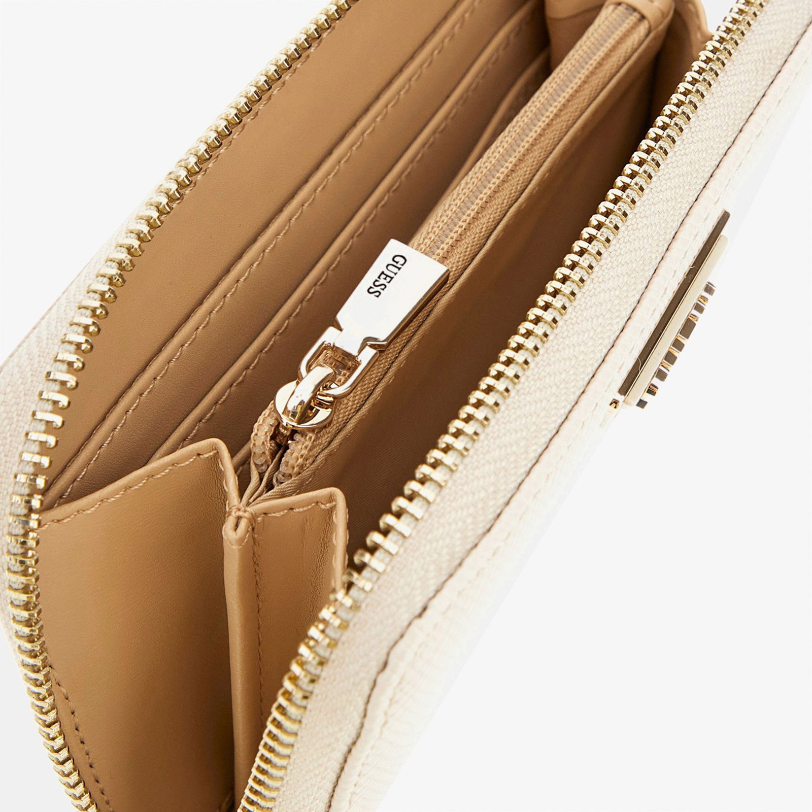 Guess Laurel Slg Card & Co  Noreen Camera Crossbody Kadın Bej Cüzdan