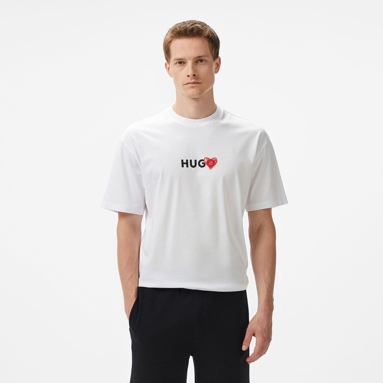 Hugo Dewdam Erkek Beyaz T-Shirt
