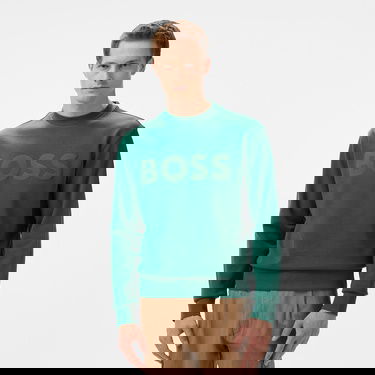  Boss We Basic Crew Erkek Yeşil Sweatshirt