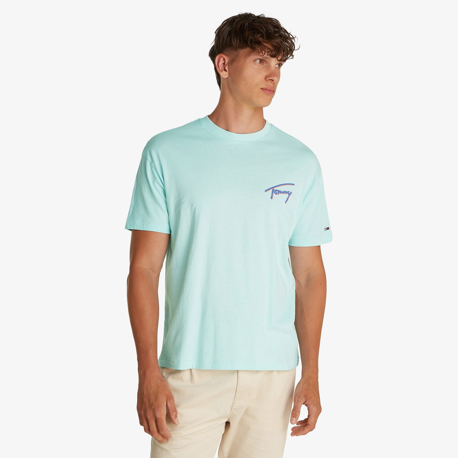 Tommy Jeans Rlx Faded Graphic Ext Erkek Yeşil T-Shirt