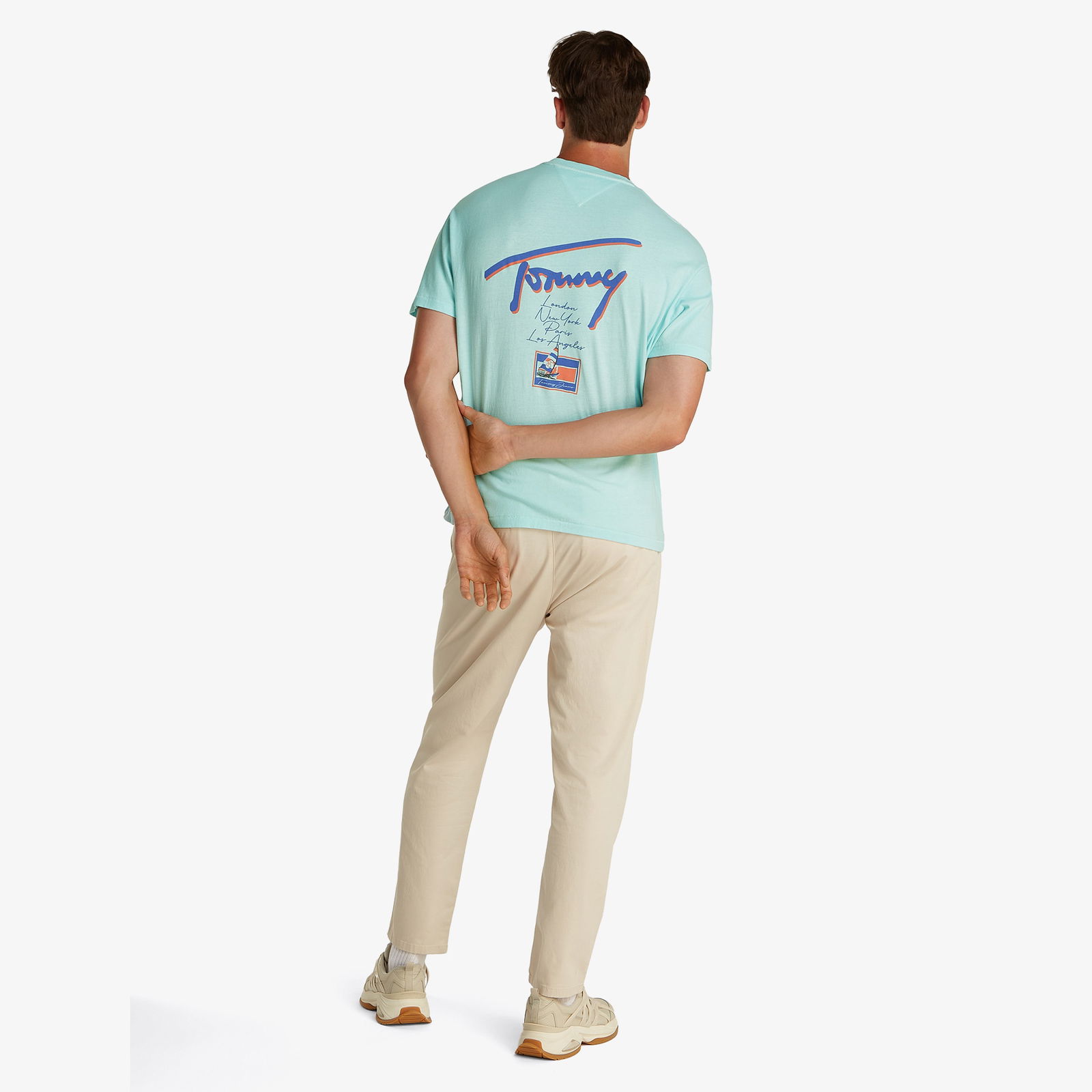 Tommy Jeans Rlx Faded Graphic Ext Erkek Yeşil T-Shirt