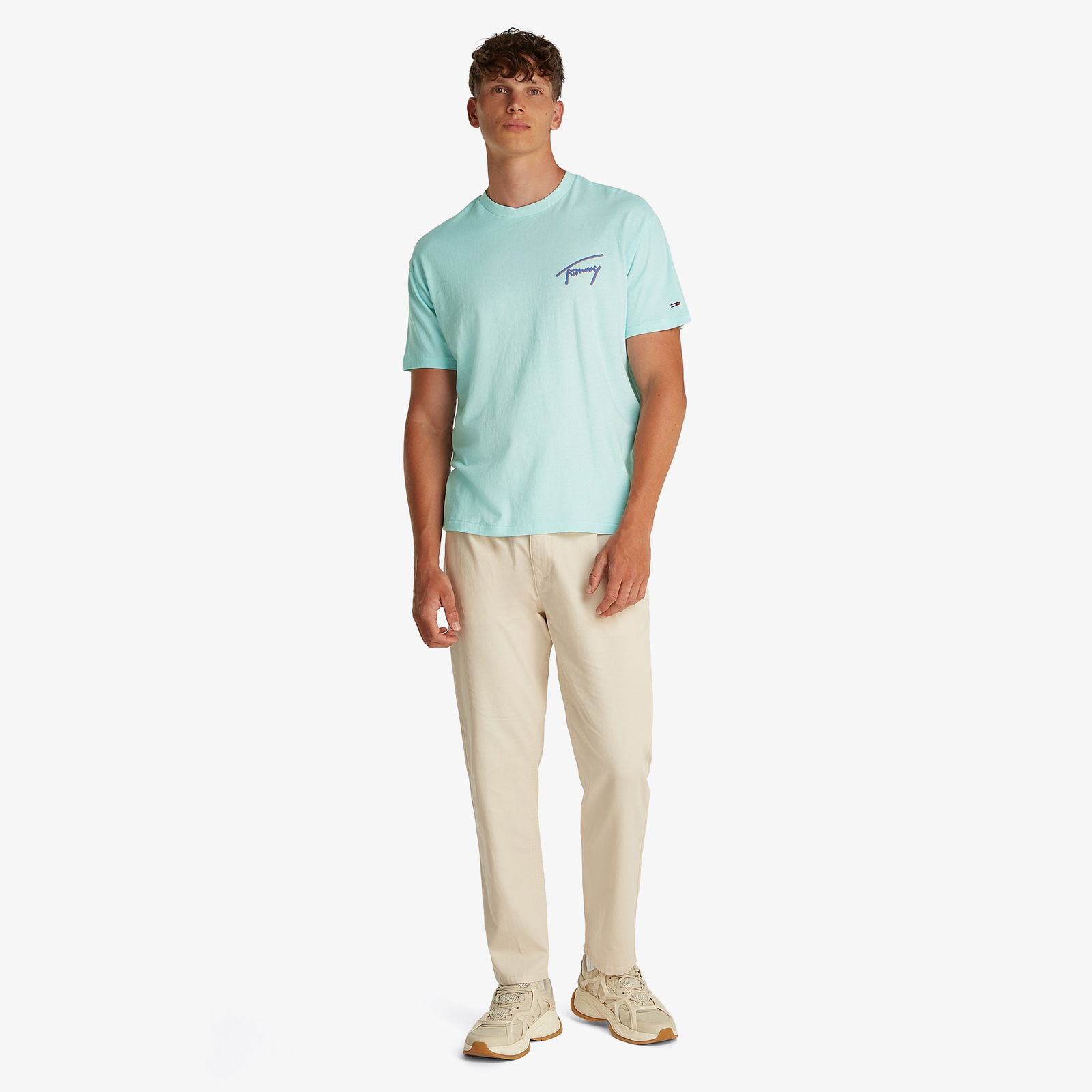 Tommy Jeans Rlx Faded Graphic Ext Erkek Yeşil T-Shirt