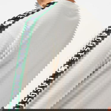  Lacoste Erkek Bisiklet Yaka Baskılı Beyaz T-Shirt