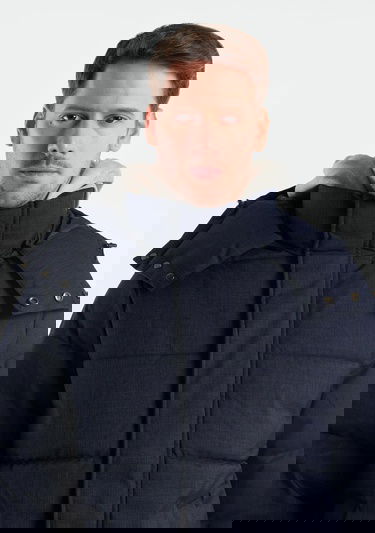  Erkek Lacivert Kapitone Mont