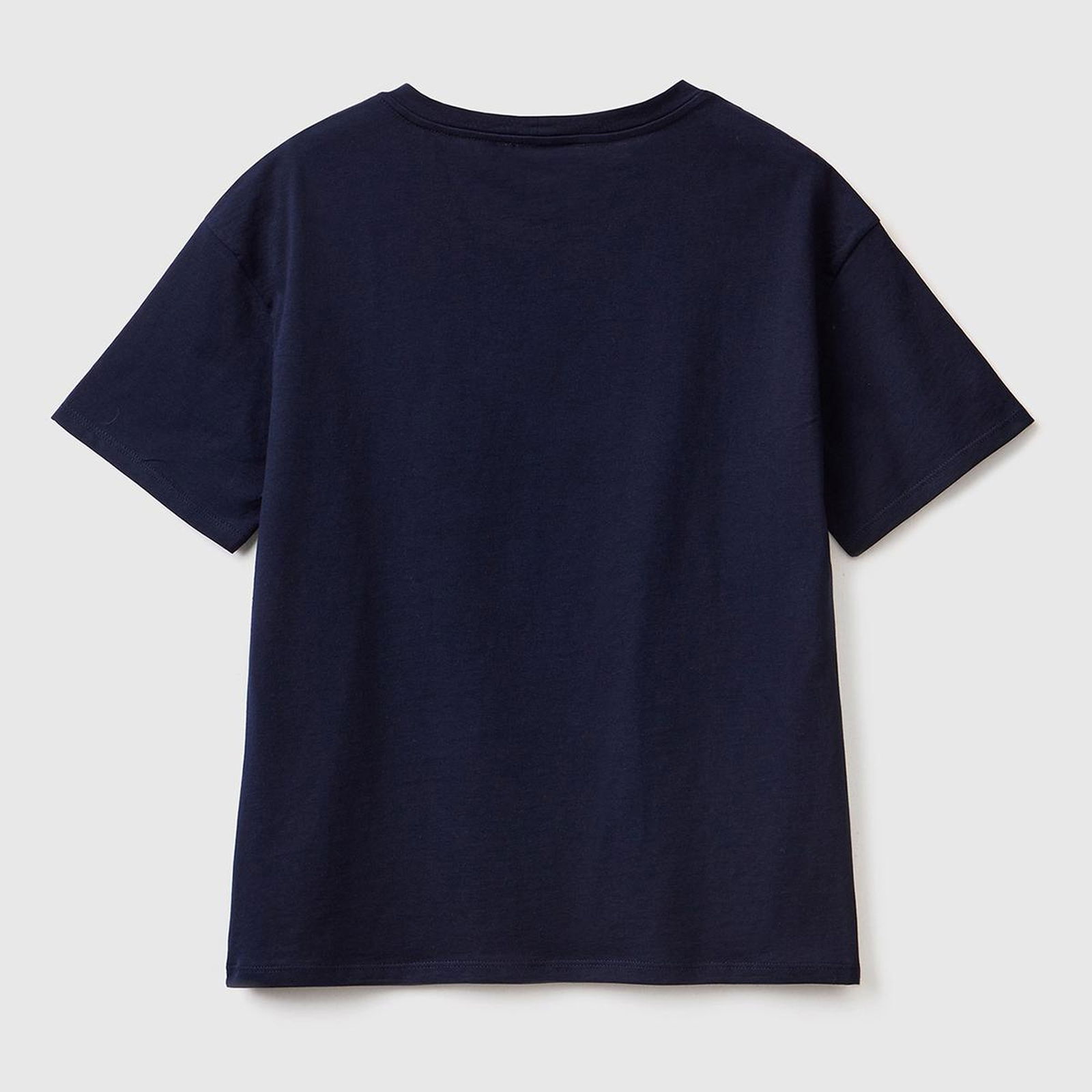Kadın Lacivert %100 Koton Basic T-Shirt