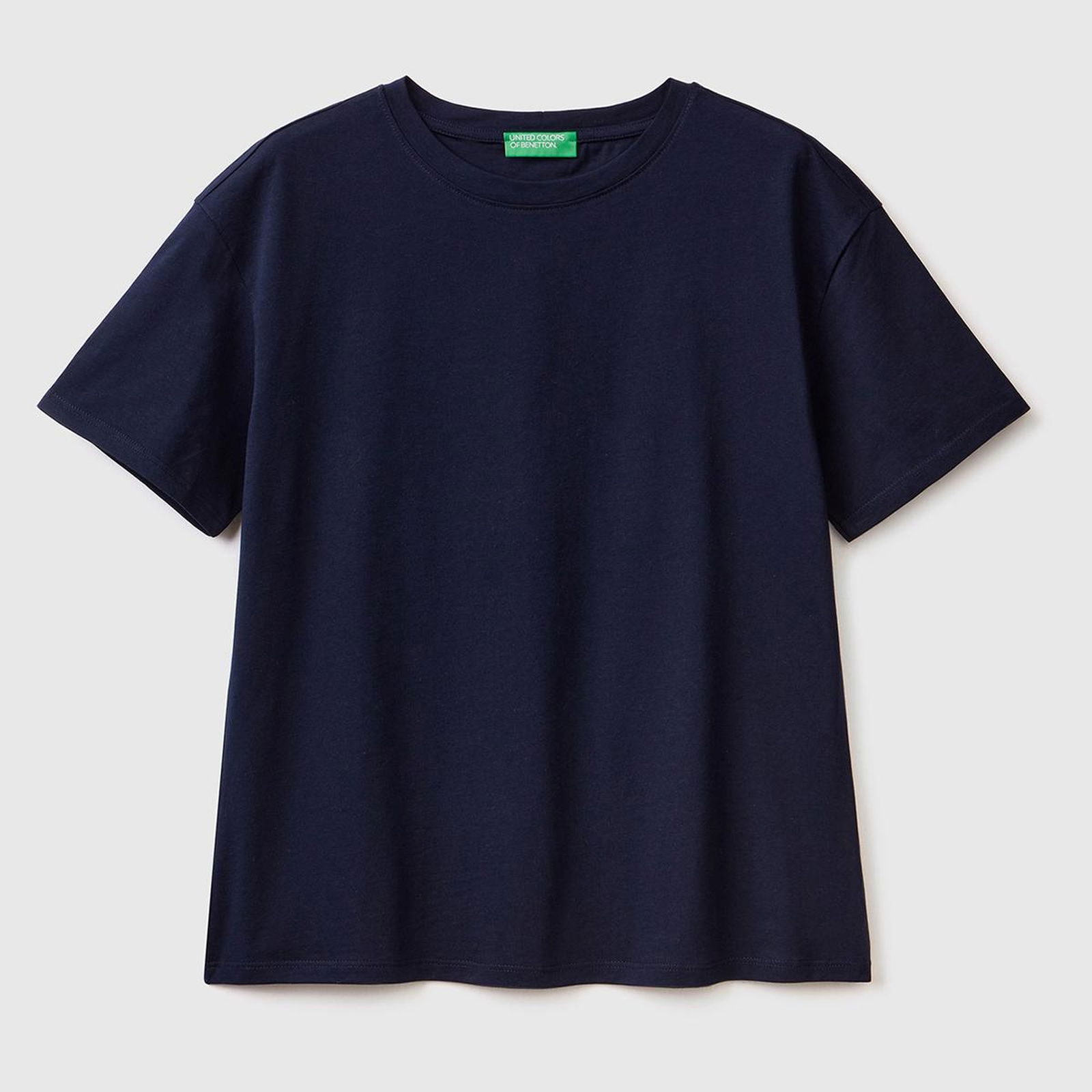 Kadın Lacivert %100 Koton Basic T-Shirt