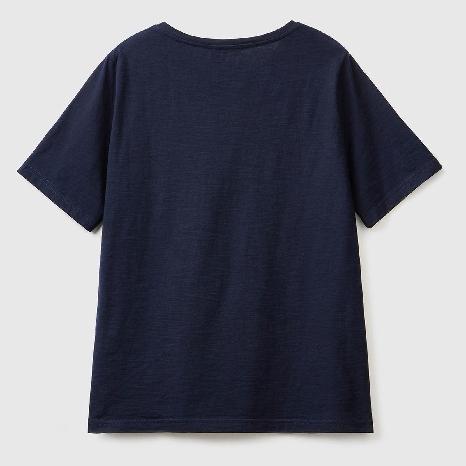 Kadın Lacivert %100 Koton Bisiklet Yaka T-Shirt