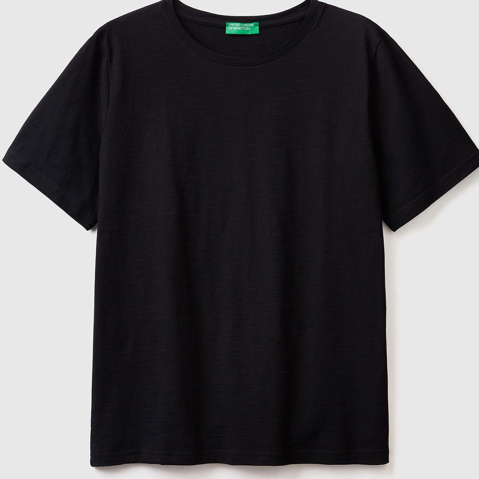 Kadın Siyah %100 Koton Bisiklet Yaka T-Shirt