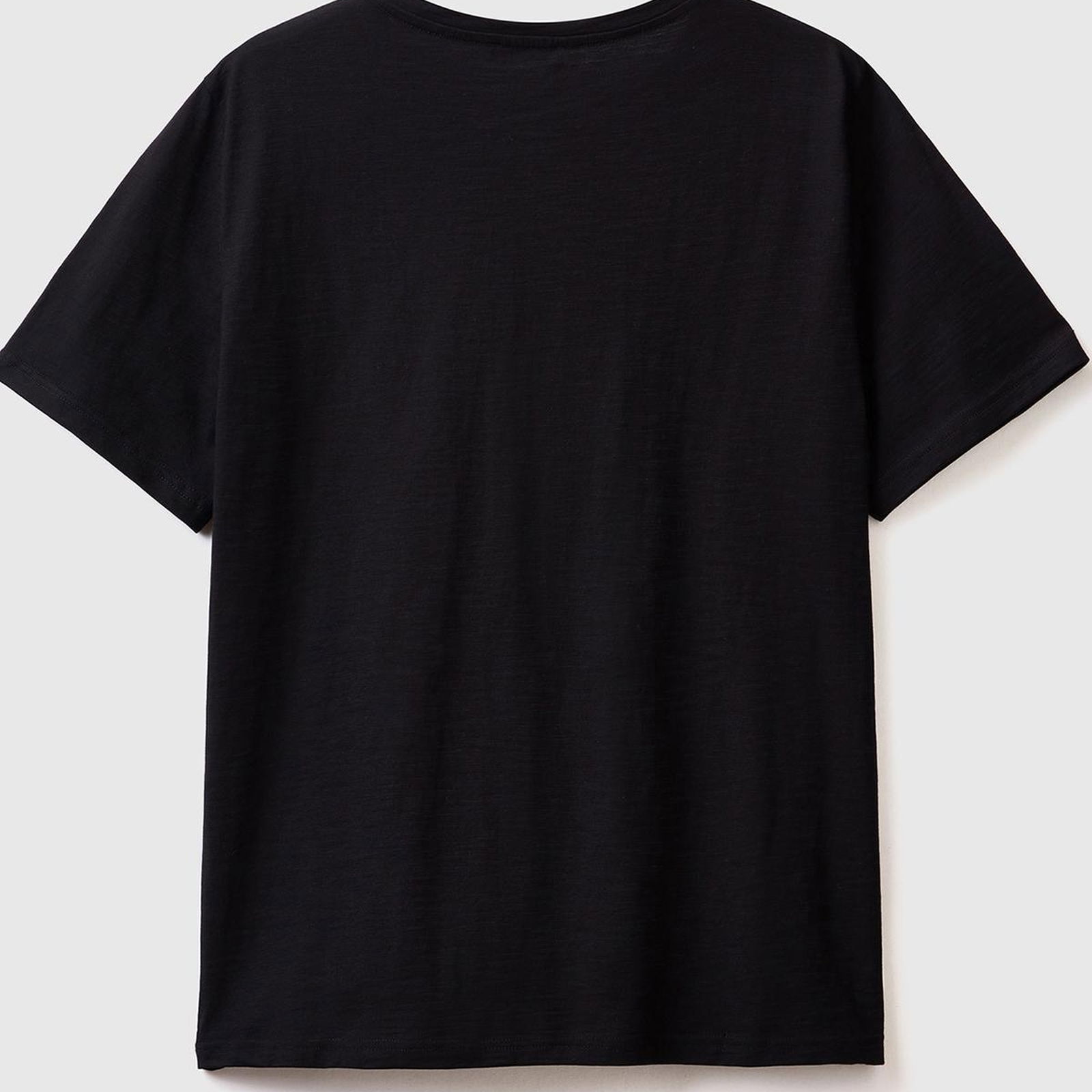 Kadın Siyah %100 Koton Bisiklet Yaka T-Shirt