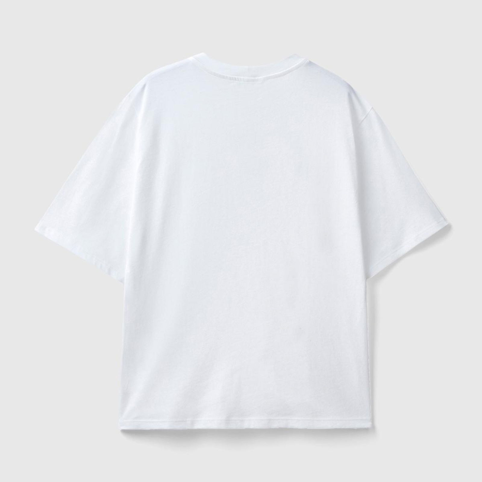 Kadın Beyaz %100 Koton Tavşan Baskılı T-Shirt