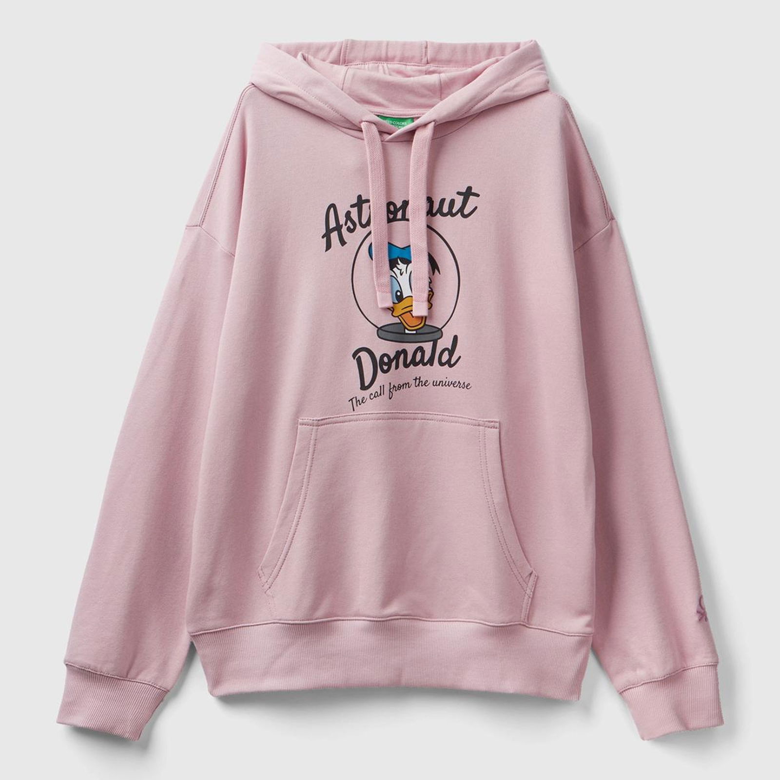 Unisex Gül Kurusu Disney Desenli Kapşonlu Sweatshirt