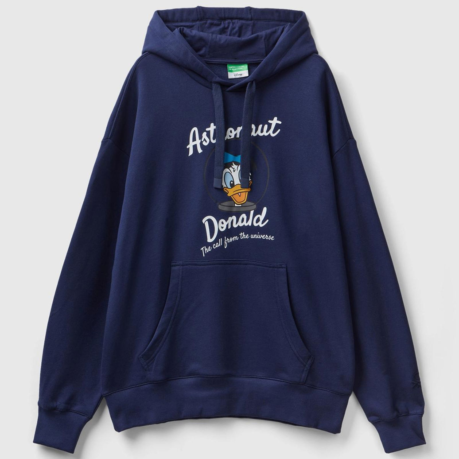 Unisex Lacivert Disney Desenli Kapşonlu Sweatshirt
