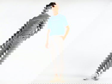  Erkek Gri %100 Koton Büzgü Paça Eşofman Altı