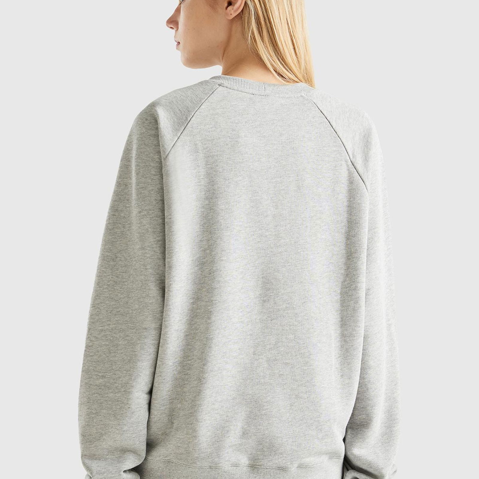 Unisex Gri Melanj Disney Baskılı Sweatshirt