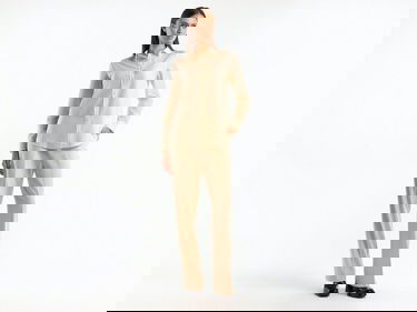  Kadın Bej Desenli Koton Gömlek