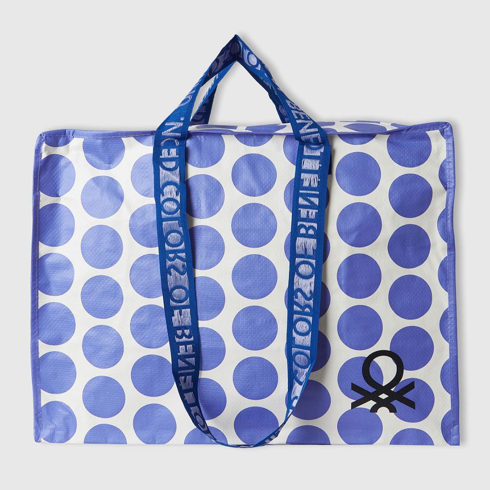 Unisex Lila-Beyaz Desenli XXL Tote Bag