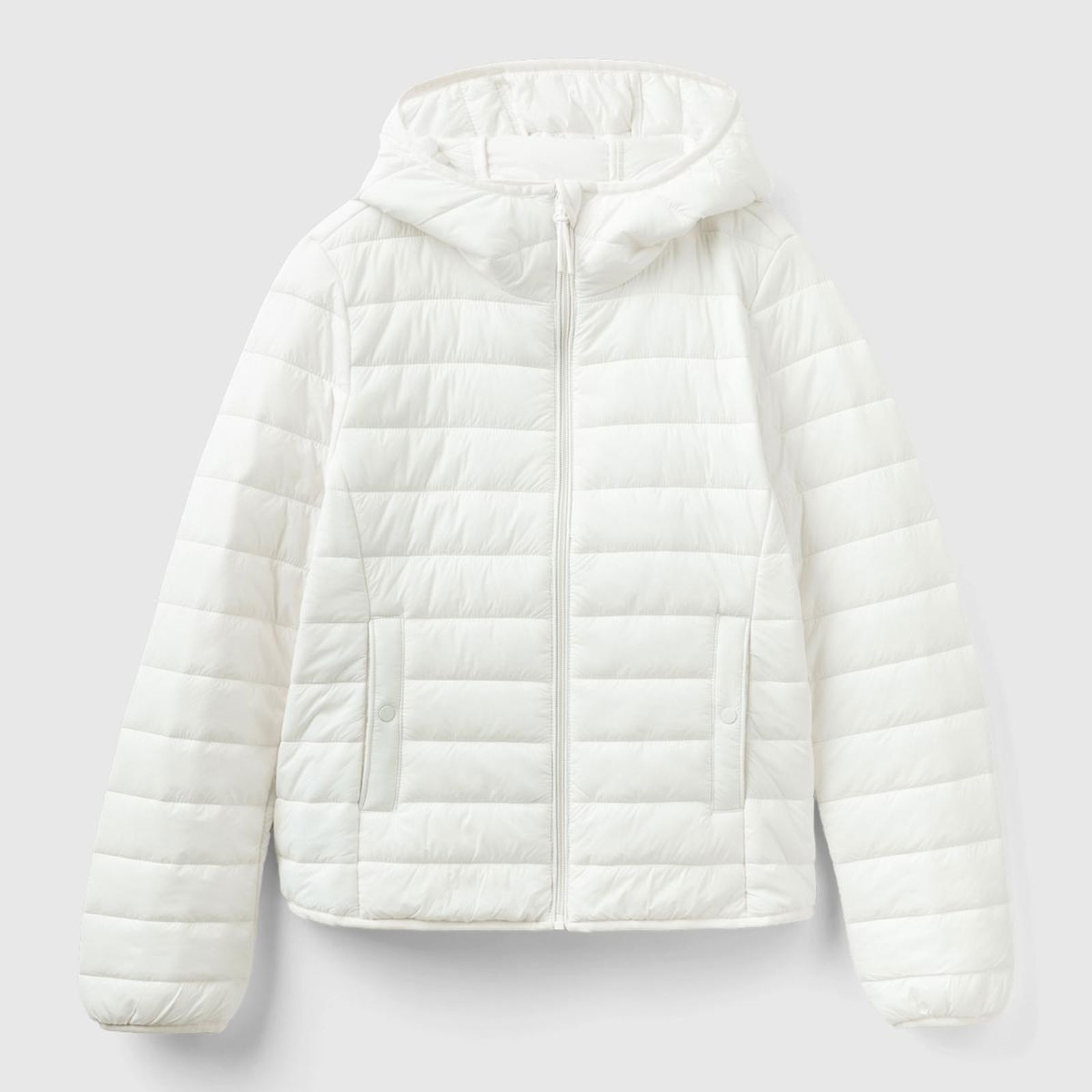 Kadın Krem Recycled Polyester Dolgulu  Pufa Mont