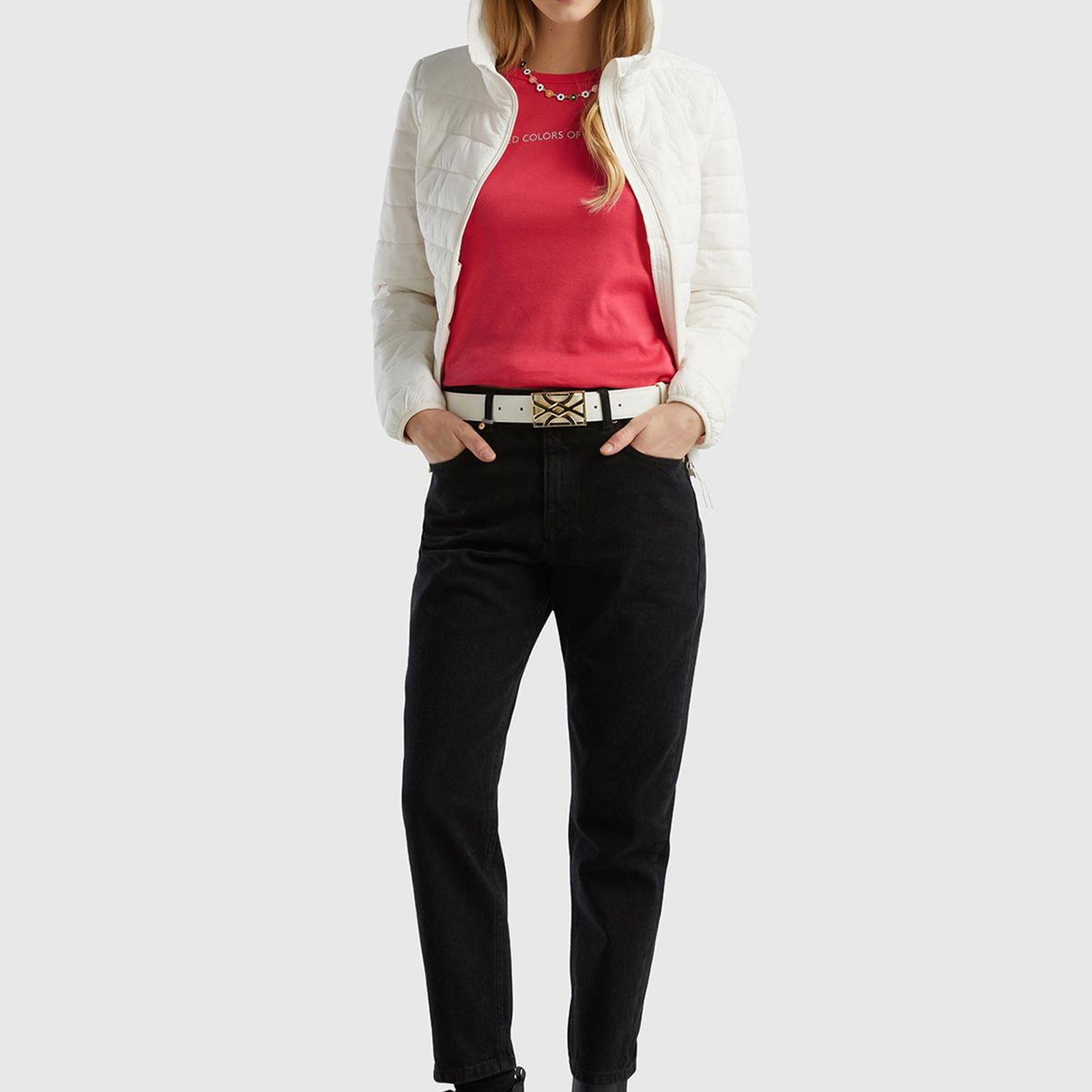 Kadın Krem Recycled Polyester Dolgulu  Pufa Mont