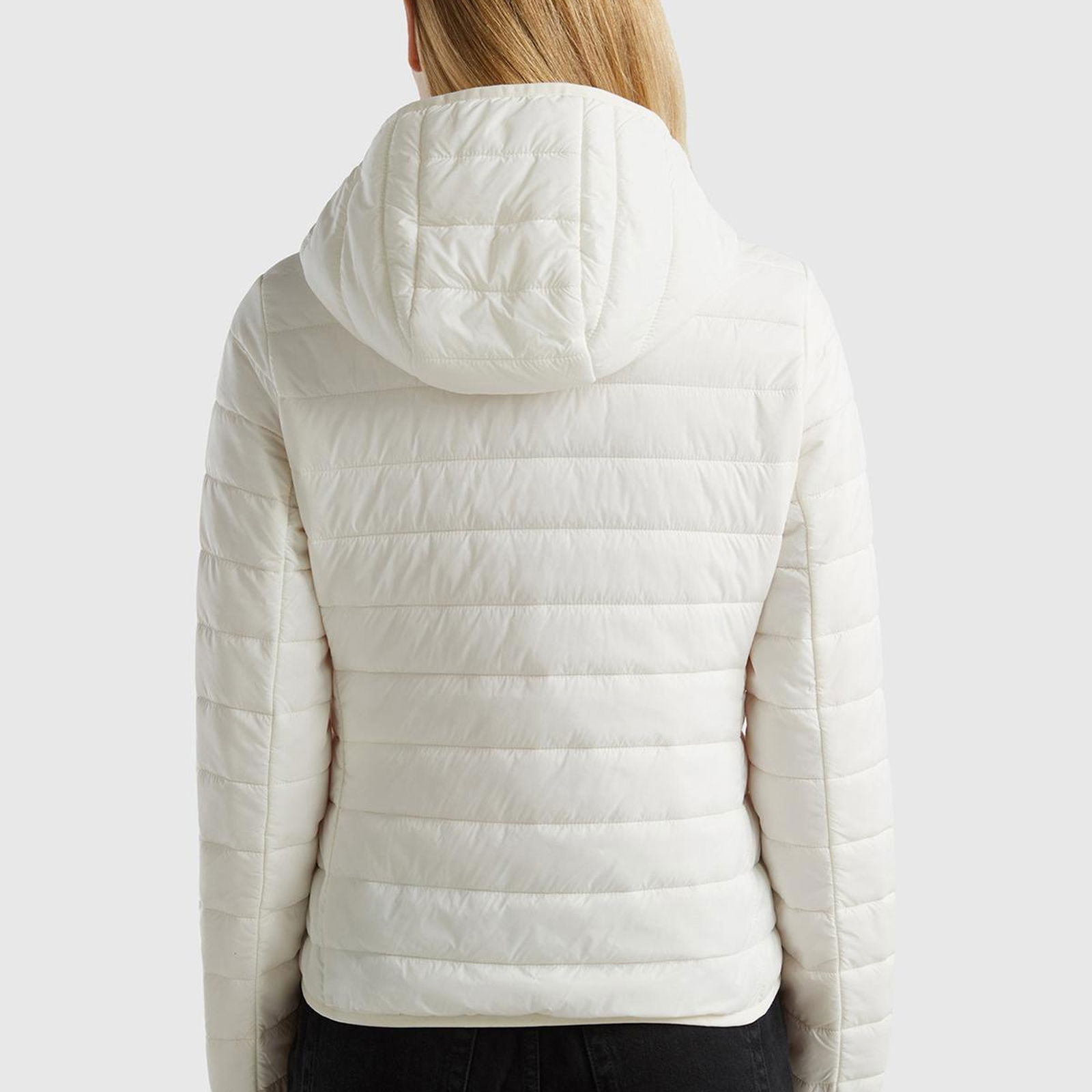 Kadın Krem Recycled Polyester Dolgulu  Pufa Mont