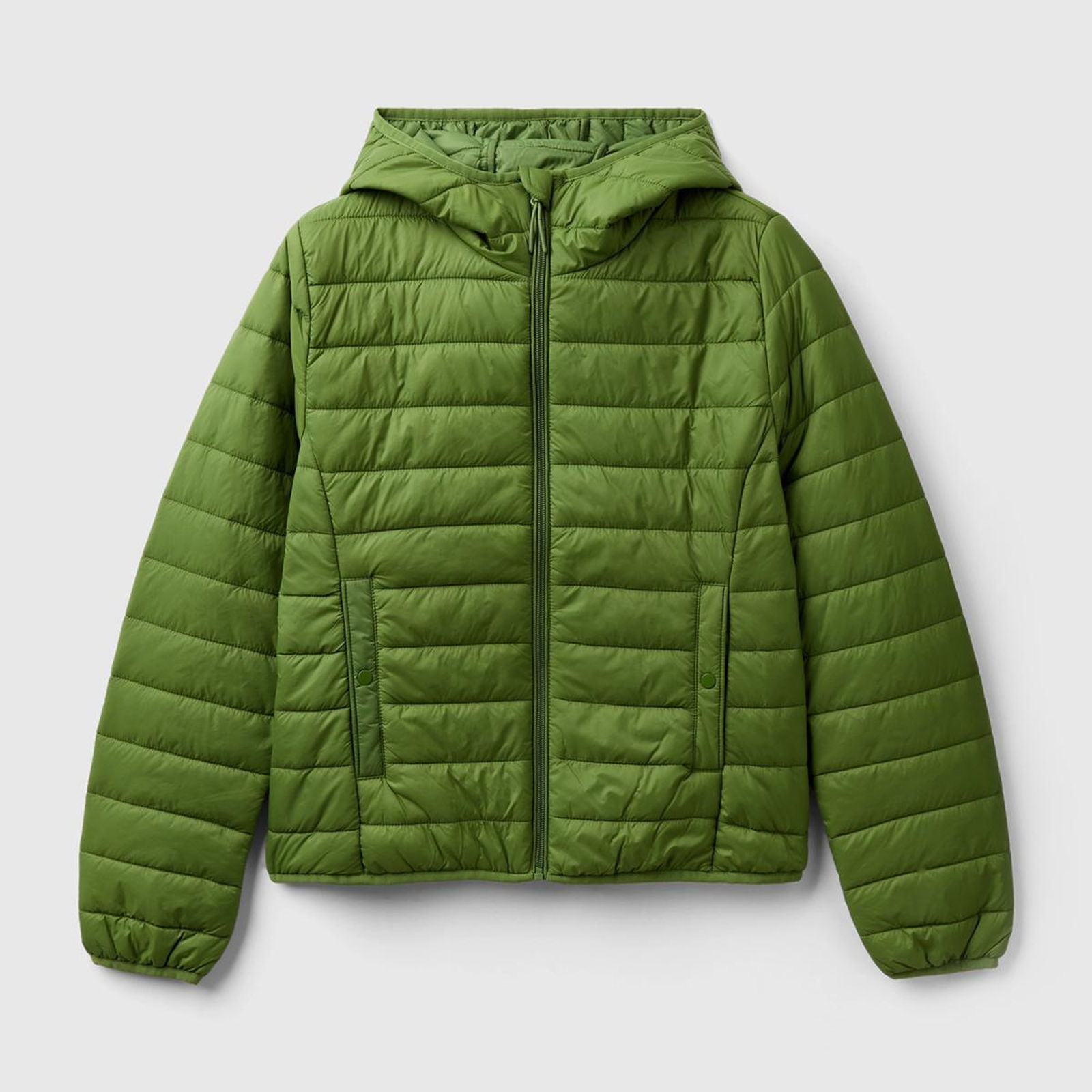 Kadın Soluk Yeşil Recycled Polyester Dolgulu  Pufa Mont