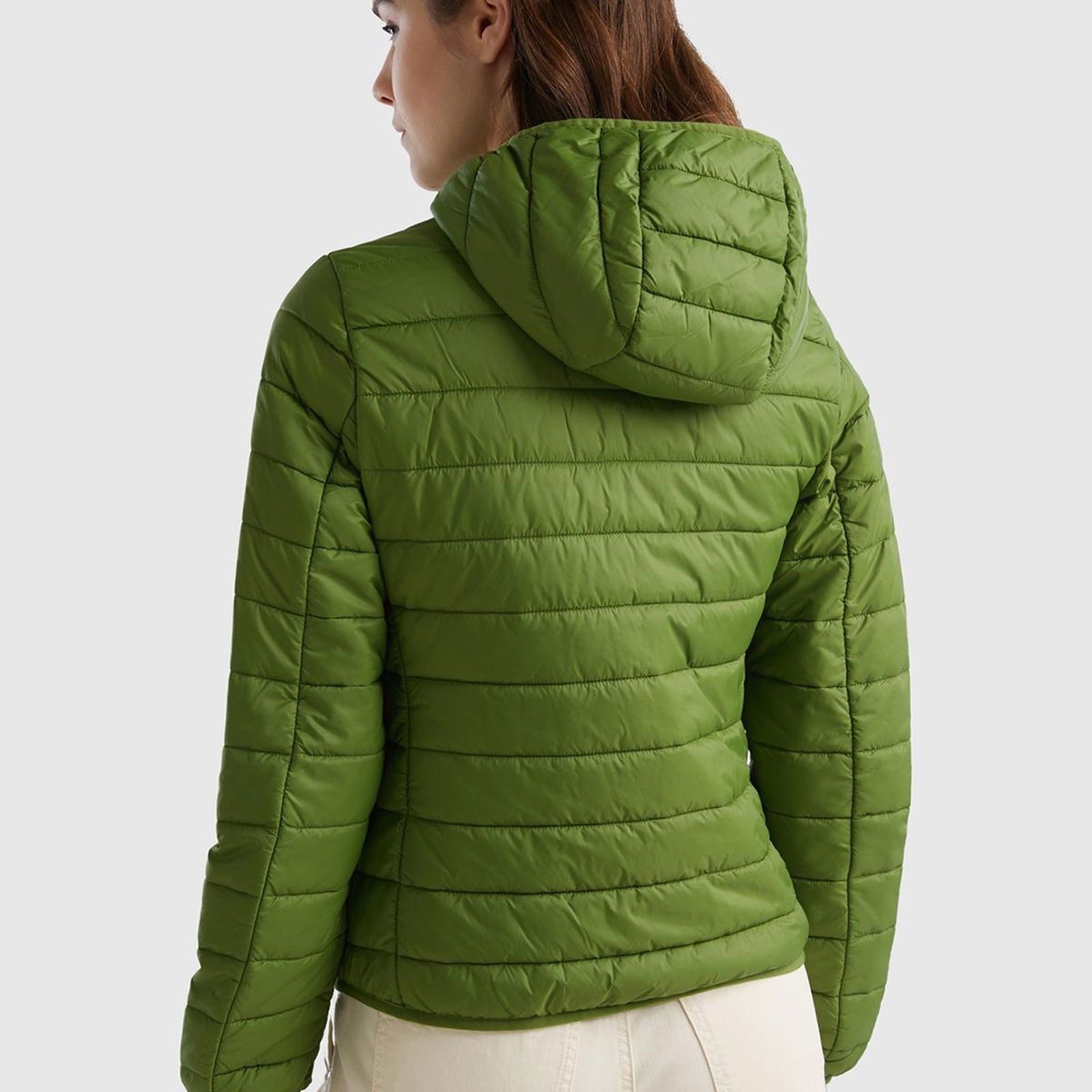 Kadın Soluk Yeşil Recycled Polyester Dolgulu  Pufa Mont