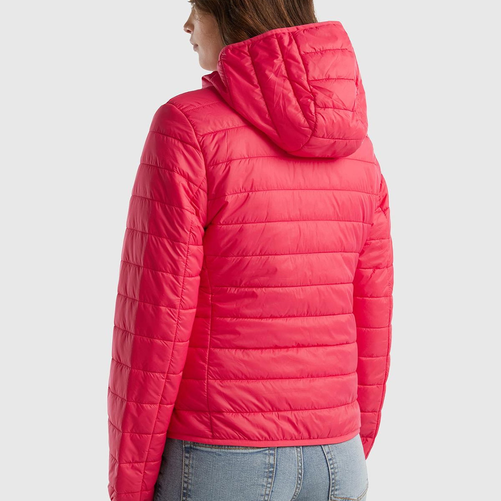 Kadın Koyu Pembe Recycled Polyester Dolgulu  Pufa Mont
