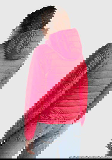  Kadın Koyu Pembe Recycled Polyester Dolgulu  Pufa Mont