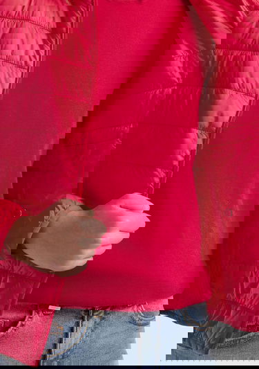  Kadın Koyu Pembe Recycled Polyester Dolgulu  Pufa Mont