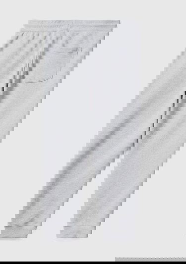  Erkek Gri Melanj Basic Eşofman Altı