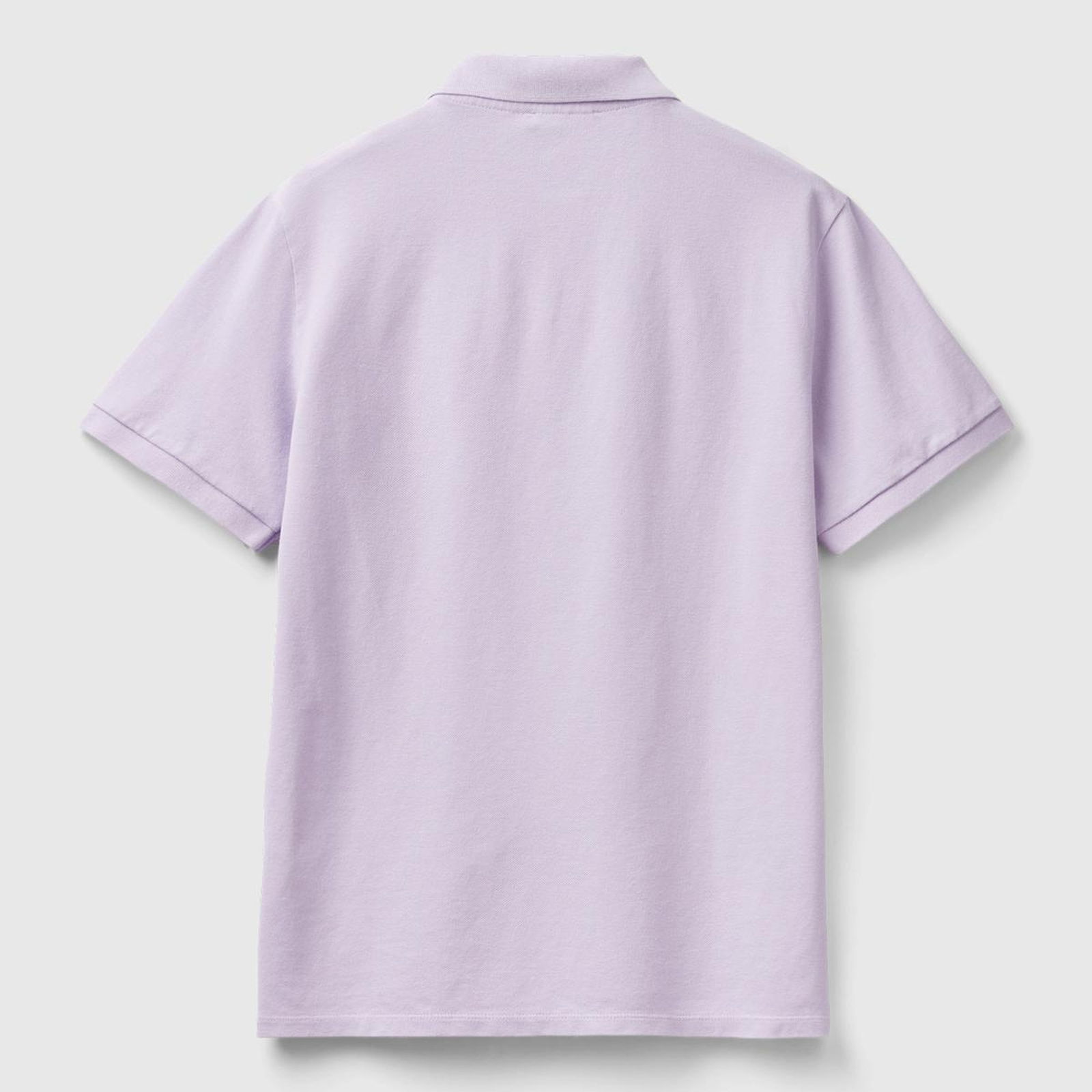 Kadın Lila Streç Pamuklu Sol Altı Logo Baskılı Polo T-Shirt