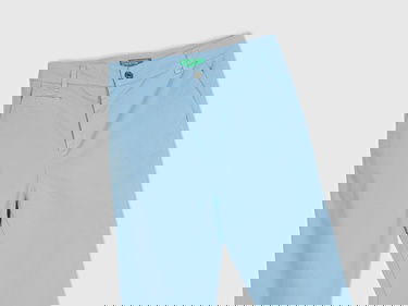  Kadın Açık Mavi Elastanlı Basic Chino Pantolon