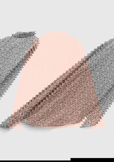  Kadın Kahverengi Mix %100 Koton Desenli Gömlek