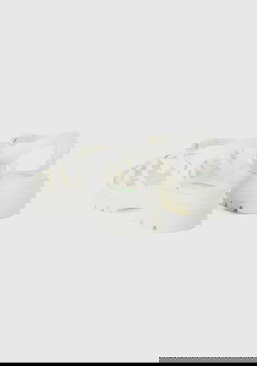  Kadın Krem Önü Bant Detaylı Hafif Topuklu Sandalet