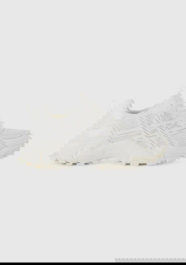  Kadın Krem Logo Detaylı Yüksek Tabanlı Bağcık Detaylı Sneaker