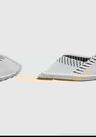  Kadın Krem Kenarları Çizgi Detaylı Espadril Ayakkabı