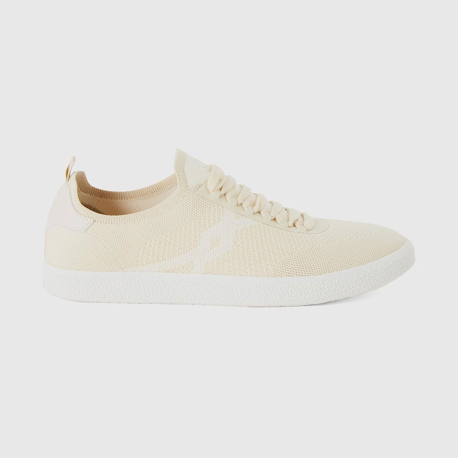 Kadın Krem Önü ve Arkası Logo Detaylı Çok Renkli Bağcıklı Sneaker