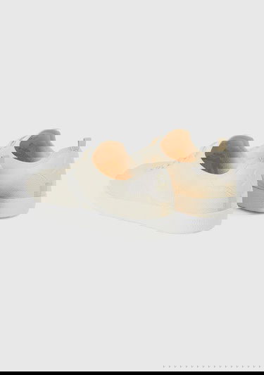  Kadın Krem Önü ve Arkası Logo Detaylı Çok Renkli Bağcıklı Sneaker