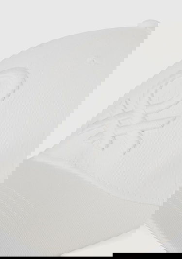  Erkek Beyaz %100 Pamuk Önü Logo İşlemeli Kep Şapka