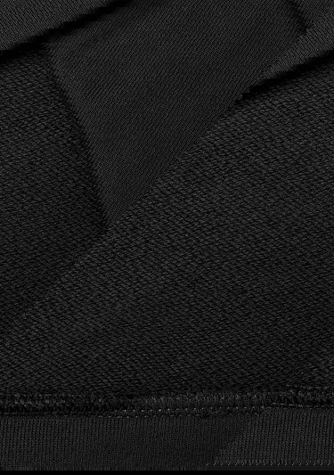  Kadın Siyah Logo Baskı Detaylı Kapüşonlu Relax Fit Sweatshirt