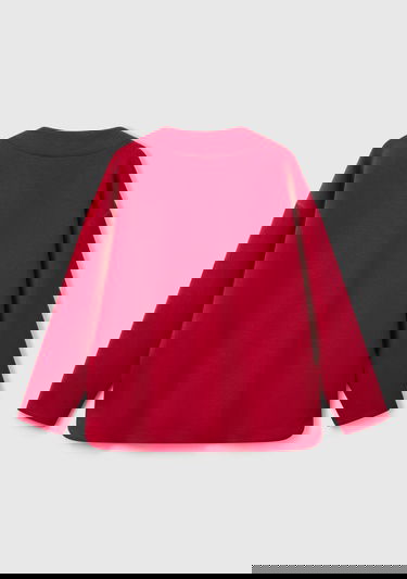  Kadın Bordo Modal Karışımlı V Yaka Uzun Kollu Sweatshirt