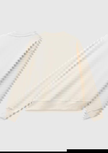  Kadın Krem Koton Karışımlı Çiçek Desenli Sweatshirt