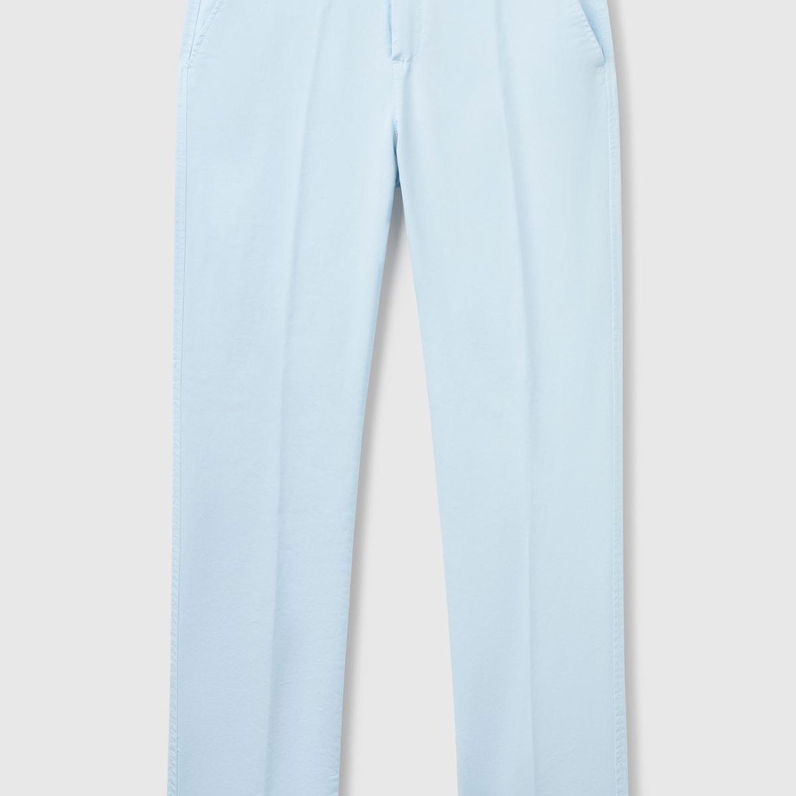 Kadın Açık Mavi Elastanlı Basic Chino Pantolon